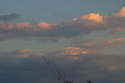 Skyline with cranes